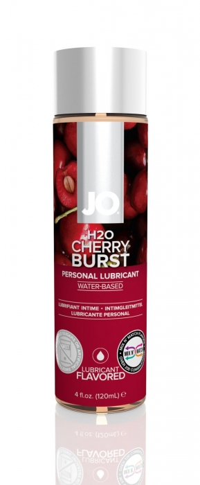 Змазка на водній основі JO H2O — Cherry Burst (120 мл) без цукру, рослинний гліцерин