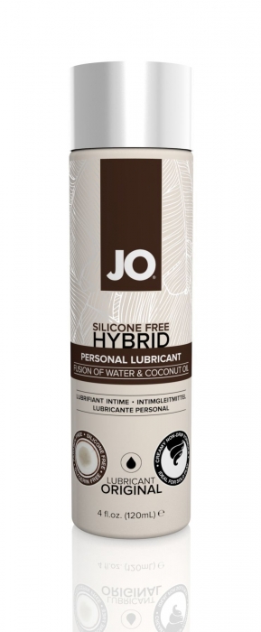 Змазка-крем з кокосовою олією JO Coconut Hybrid ORIGINAL (120 мл) біла