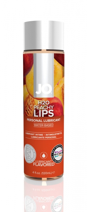Змазка на водній основі JO H2O — Peachy Lips (120 мл) без цукру, рослинний гліцерин