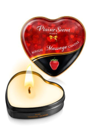 Распродажа!!! Массажная свеча-сердечко Plaisirs Secrets Strawberry 35 мл (срок 04.2026)