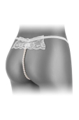 Трусики-стрінги з перлиною ниткою Fashion Secret KATIA White