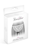 Трусики-стрінги з перлиною ниткою Fashion Secret KATIA White