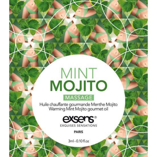 Распродажа!!! Пробник массажного масла EXSENS Mojito 3мл (срок 11.2023)