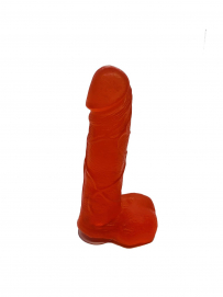 Крафтове мило-член із присоскою Чистий Кайф Red size M, натуральне