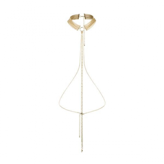 Ланцюжок нашийник Bijoux Indiscrets MAGNIFIQUE Collar - Gold, прикраса для тіла