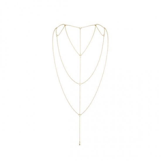 Ланцюжок для спини Bijoux Indiscrets Magnifique Back and Cleavage Chain - Gold, прикраса для тіла