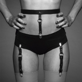 Підтяжки Bijoux Indiscrets MAZE - Suspender Belt for Underwear and Stockings Black