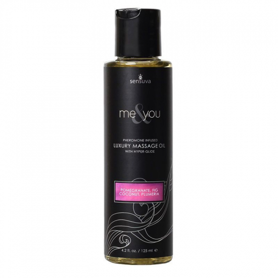 Масажна олія Sensuva Me&You Pomegranate, Fig, Coconut & Plumeria (125 мл) з феромонами