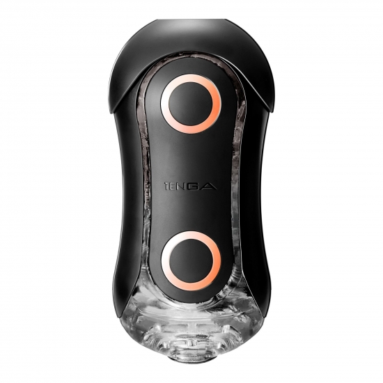 Мастурбатор Tenga Flip Orb Strong — Orange Crash, з можливістю зміни тиску та стимулювальними кулька