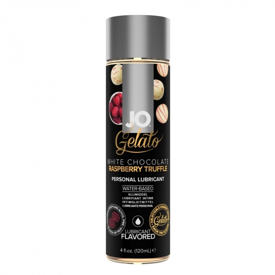 Змазка на водній основі JO GELATO White Chocolate Raspberry (120 мл) без цукру та парабенів