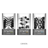 Мастурбатор Tenga Crysta Leaf, унікальний рельєф, стимулювальні пелюстки, прозорий матеріал