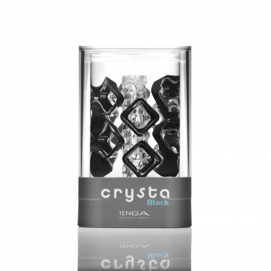 Мастурбатор Tenga Crysta Block, унікальний рельєф, стимулювальні щільні блоки, прозорий матеріал