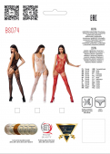 Ажурний бодістокінг з імітацією панчіх Passion BS074 black