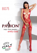 Відвертий бодістокінг з глибоким декольте Passion BS075 red