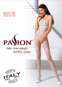 Ажурний бодістокінг з інтимними вирізами Passion BS076 white