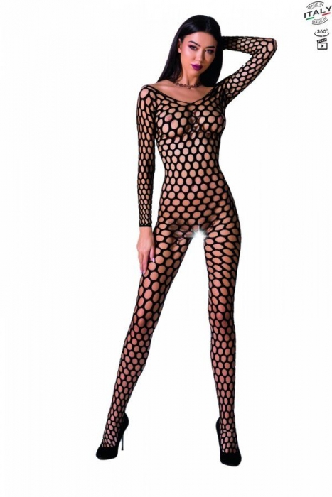 Бодістокінг з крупною сіткою Passion BS077 black