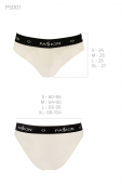 Трусики з широкою гумкою і мереживом Passion PS001 PANTIES M, ecru