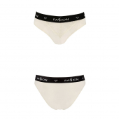 Трусики з широкою гумкою і мереживом Passion PS001 PANTIES S, ecru