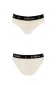 Трусики з широкою резинкою і мереживом Passion PS001 PANTIES XL, ecru