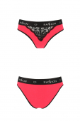 Трусики з широкою гумкою і мереживом Passion PS001 PANTIES L, red-black