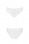 Трусики з широкою гумкою і мереживом Passion PS001 PANTIES L, white