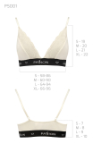 Еластичний топ з мереживом Passion PS001 TOP XL, ecru