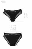 Трусики з прозорою вставкою Passion PS002 PANTIES L, black