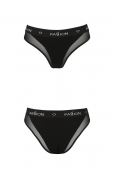 Трусики з прозорою вставкою Passion PS002 PANTIES M, black