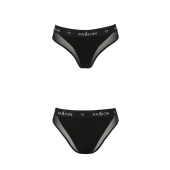Трусики з прозорою вставкою Passion PS002 PANTIES S, black