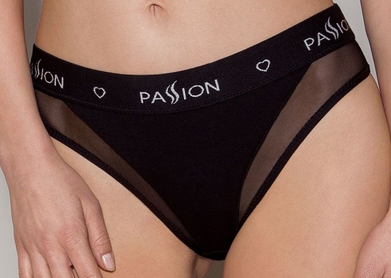 Трусики з прозорою вставкою Passion PS002 PANTIES XL, black