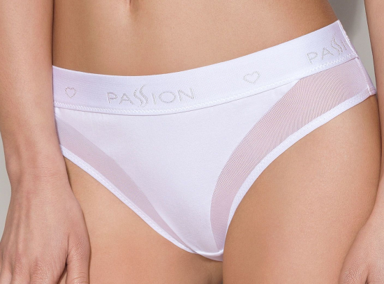 Трусики з прозорою вставкою Passion PS002 PANTIES XL, white