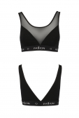 Топ з прозорою вставкою Passion PS002 TOP L, black