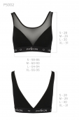 Топ з прозорою вставкою Passion PS002 TOP S, black
