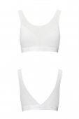 Топ з прозорою вставкою Passion PS002 TOP S, white