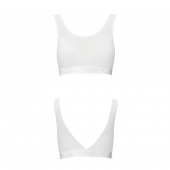 Топ з прозорою вставкою Passion PS002 TOP XL, white