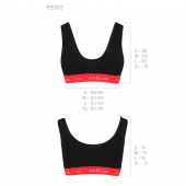 Спортивний топ на широких бретелях Passion PS003 TOP L, black
