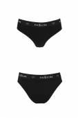 Трусики-сліпи з бавовни та еластаном Passion PS004 PANTIES L, black