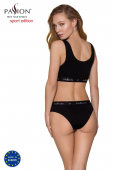 Трусики-сліпи з бавовни та еластаном Passion PS004 PANTIES L, black
