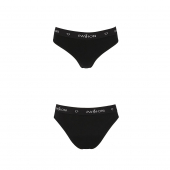 Трусики-сліпи з бавовни та еластаном Passion PS004 PANTIES L, black