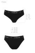 Трусики-сліпи з бавовни та еластаном Passion PS004 PANTIES XL, black