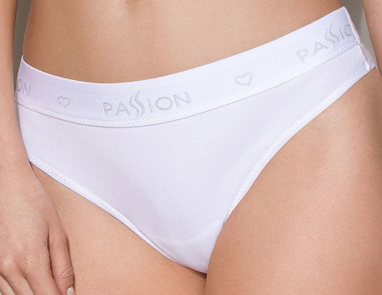 Трусики-бразиліана з бавовни Passion PS005 PANTIES M, white