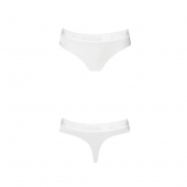 Трусики-бразиліана з бавовни Passion PS005 PANTIES XL, white