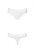 Трусики-бразиліана з бавовни Passion PS005 PANTIES XL, white