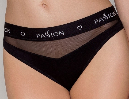 Трусики з прозорою вставкою Passion PS006 PANTIES XL, black