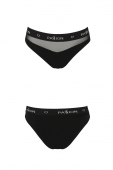 Трусики з прозорою вставкою Passion PS006 PANTIES XL, black
