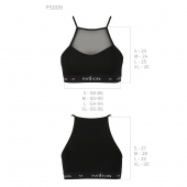 Спортивний топ з прозорою вставкою Passion PS006 TOP L, black