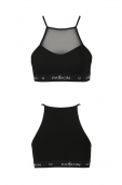 Спортивний топ з прозорою вставкою Passion PS006 TOP M, black