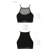 Спортивний топ з прозорою вставкою Passion PS006 TOP M, black