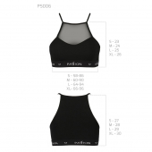 Спортивний топ з прозорою вставкою Passion PS006 TOP XL, black