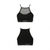 Спортивний топ з прозорою вставкою Passion PS006 TOP XL, black